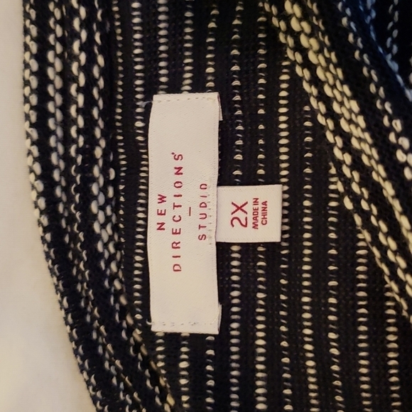 New Directions Studio Women's Navy Slub Knit Top - Size 2X - Picture 6 of 7